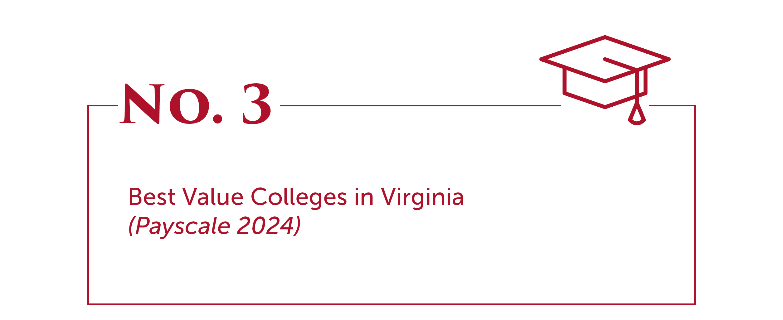 No. 3 Best Value Colleges in Virginia (PayScale 2024)